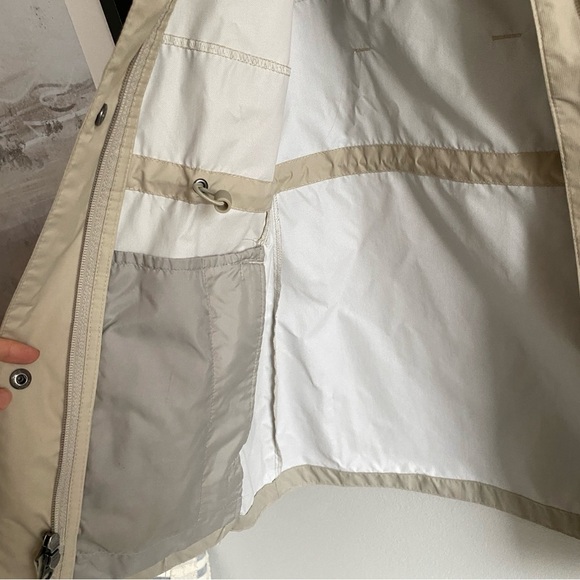 COLUMBIA Beige Long Rain Jacket Size XS - Picture 5 of 14